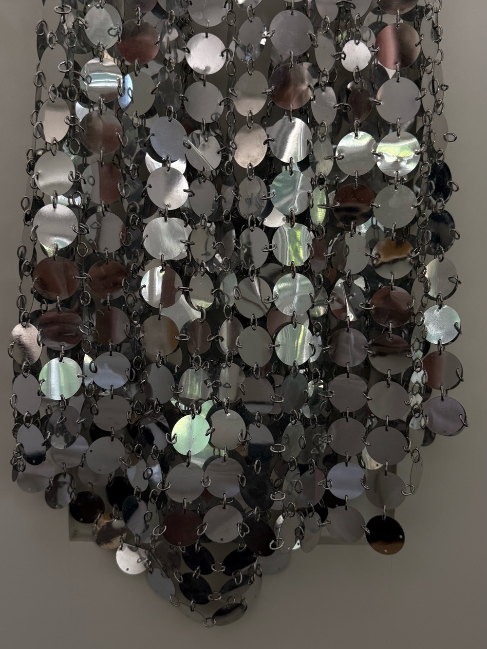Silver Sequin Chainlink Slip Dress - Picture 4 of 6